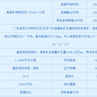 超7億起拍！廣東陽(yáng)江儲(chǔ)量近7200萬(wàn)方砂石礦即將出讓 需額外支付近9億元